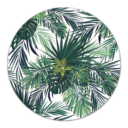 Szklana podkładka Tropikalne liście dżungla fi40, Coloray Coloray