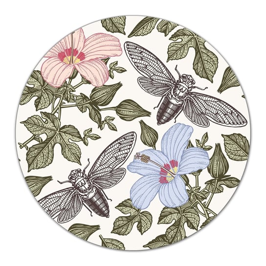 Szklana podstawka ozdoba Motyle wśród kwiatów fi40, Coloray Coloray