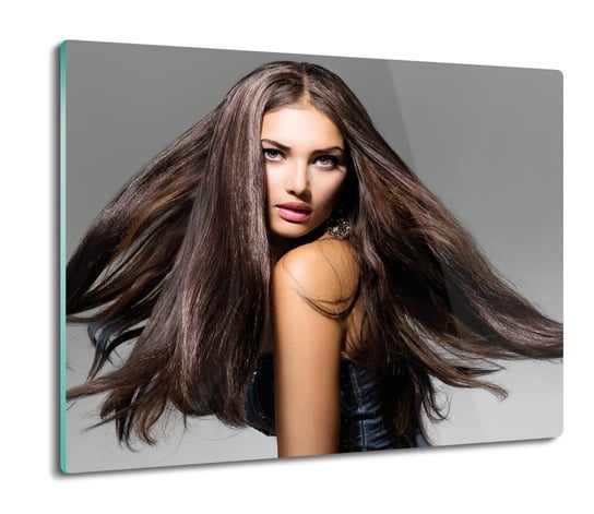 szklana splashback druk Kobieta włosy ciemne 60x52, ArtprintCave ArtPrintCave