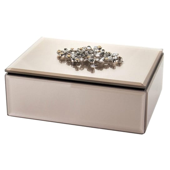 Szklana szkatułka na biżuterię Pudrossa 16 cm Duwen