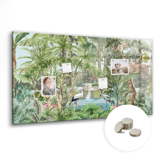 Szklana Tablica Magnetyczna - 120x60 cm, Natura dżungla przyroda Coloray