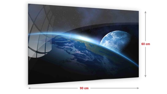 Szklana tablica magnetyczna KOSMOS ZIEMIA 90x60cm Allboards