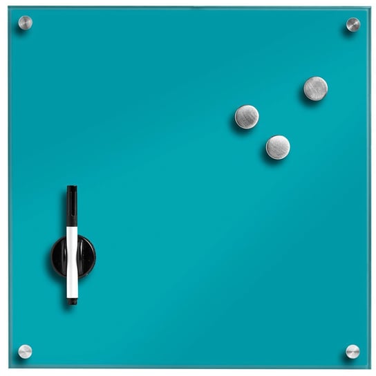 Szklana tablica magnetyczna MEMO, turkusowa Zeller