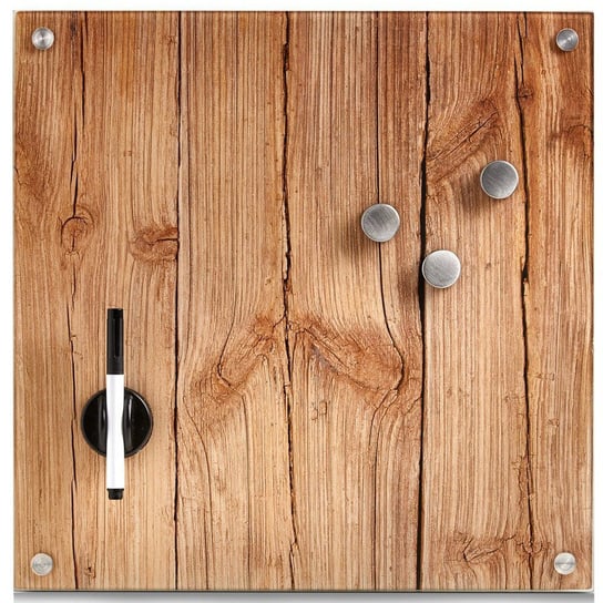Szklana tablica magnetyczna, Memo, wood Zeller