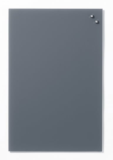 Szklana tablica magnetyczna NAGA, 40x60 cm, szara NAGA