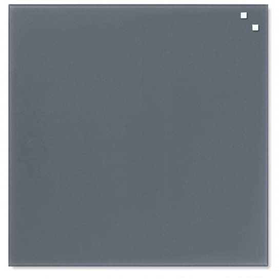 Szklana tablica magnetyczna NAGA, 45x45 cm, szara NAGA