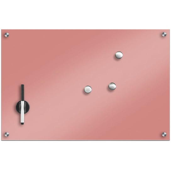 Szklana tablica magnetyczna, pudrowy różowy Zeller