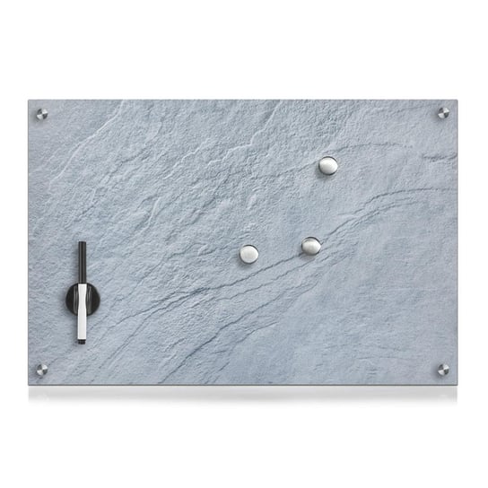 Szklana tablica magnetyczna, szary łupek + 3 magnesy, 60x40 cm, Zeller Zeller