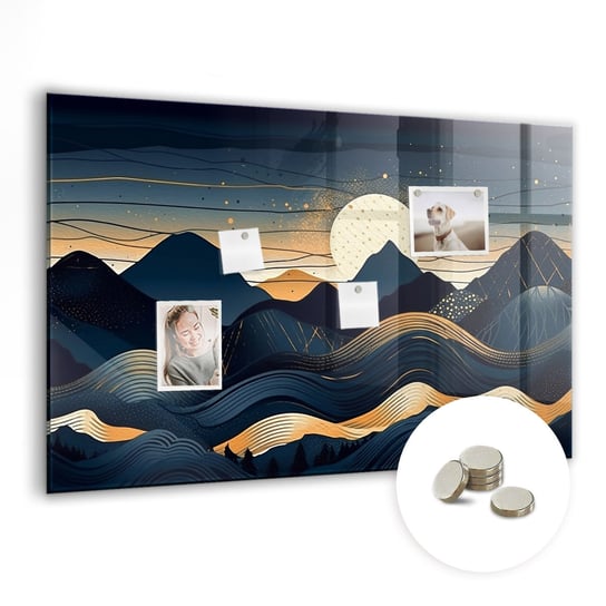 Szklana Tablica Magnetyczna - Zachód słońca krajobraz - 90x60 cm Coloray