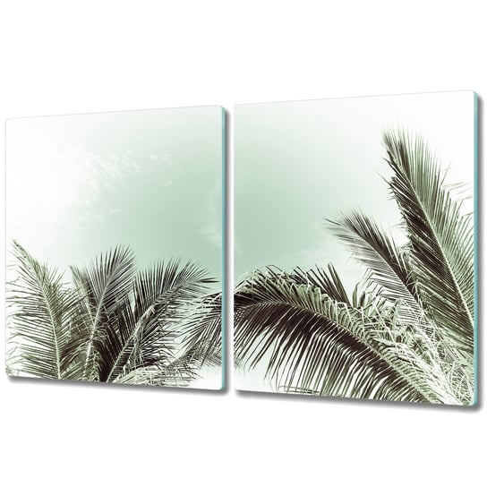 Szklane Deski Kuchenne - Dekoracyjny Element - 2x 40x52 cm - Egzotyczne liście Coloray