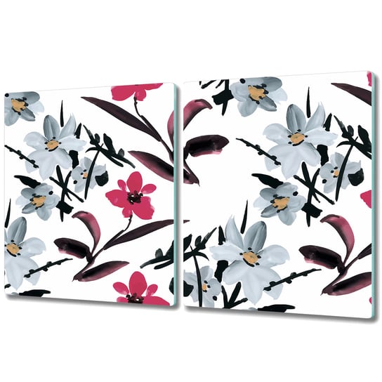 Szklane Deski Kuchenne - Dekoracyjny Element - 2x 40x52 cm - Piękne kwiaty pastele Coloray