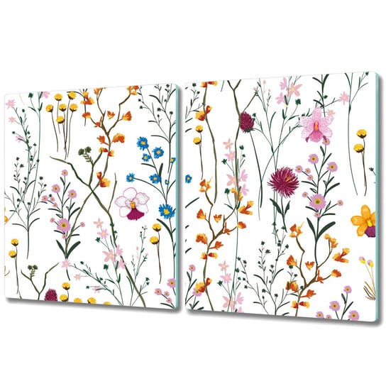 Szklane Deski Kuchenne - Dekoracyjny Element - 2x 40x52 cm - Polne kwiaty Coloray