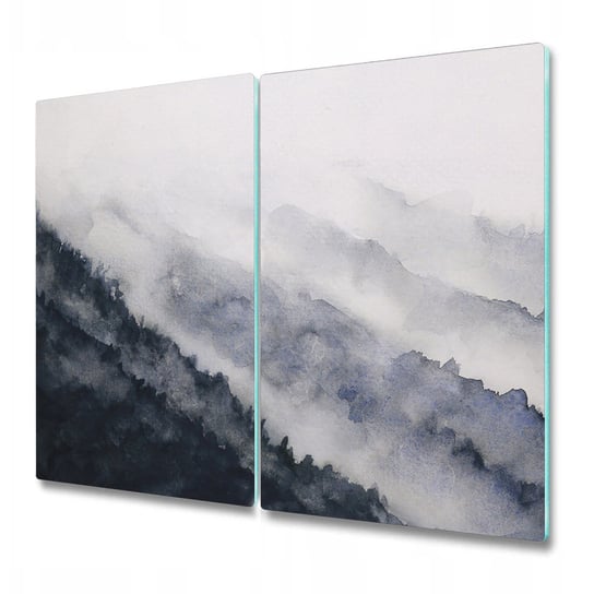 Szklane Deski Kuchenne - Dekoracyjny Element - Góry we mgle - 2x30x52 cm Coloray