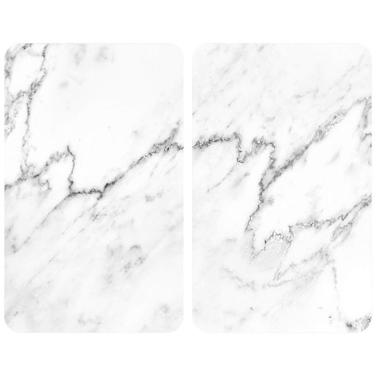 Szklane płyty ochronne WENKO Universal Marble, biało-czarne, 30x52 cm, 2 szt. Wenko