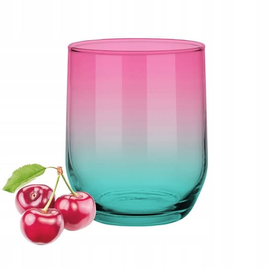 Szklanka 300ml TURKUSOWO - RÓŻOWA, DRINKI, SOKI GLASMARK