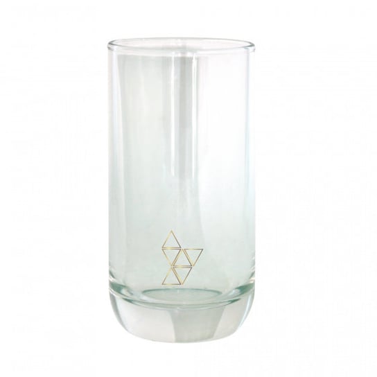 szklanka do picia Triangles 6,5 x 12,5 cm przezroczysta/złota TWM