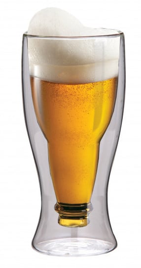 szklanka do piwa dwuścienna 18 cm przezroczysta TWM