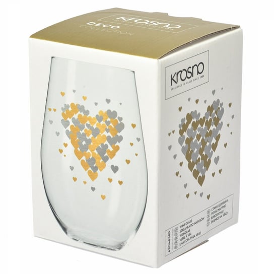 Szklanka KROSNO Deco 500ml "Serce" Krosno