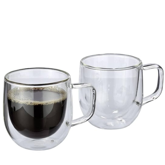Szklanki Do Kawy, 2 Szt., Szkło Borokrzemowe, 0,2 L, Śred. 8 X 9 Cm Cilio