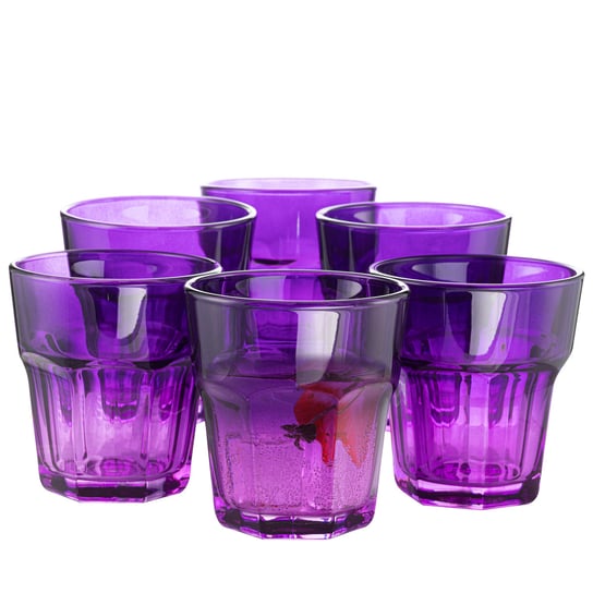 Szklanki do wody i napojów Gigi ombre fioletowe 280 ml Trend For Home