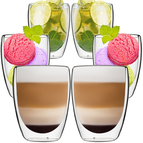 Szklanki Termiczne do Kawy Latte Drinków x6 350ml MALATEC Malatec