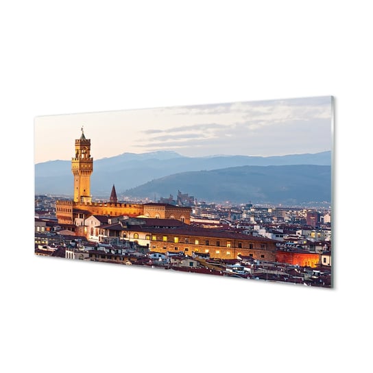 Szklany lacobel z grafiką Włochy Zamek 120x60 cm Tulup