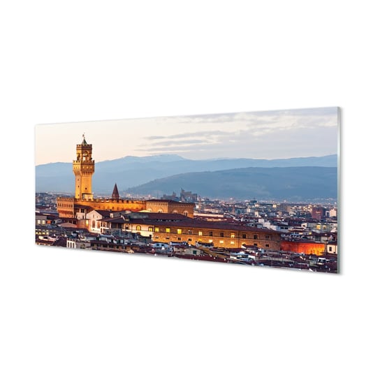 Szklany lacobel z grafiką Włochy Zamek 125x50 cm Tulup