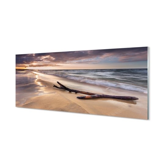 Szklany obraz TULUP Gdańsk Plaża morze, 125x50 cm Tulup