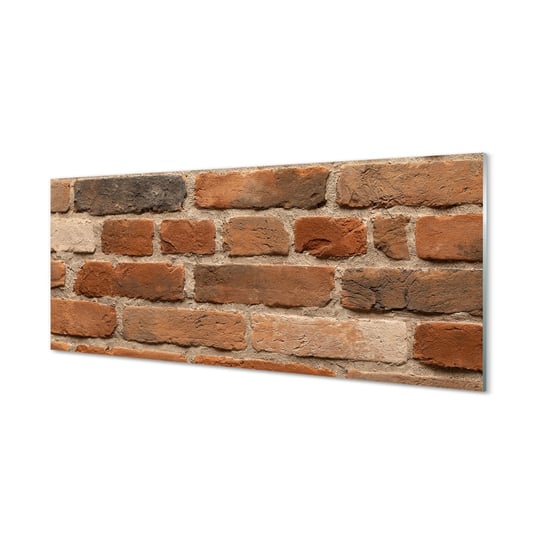 Szklany obraz TULUP grafika Cegła mur kamień, 125x50 cm Tulup