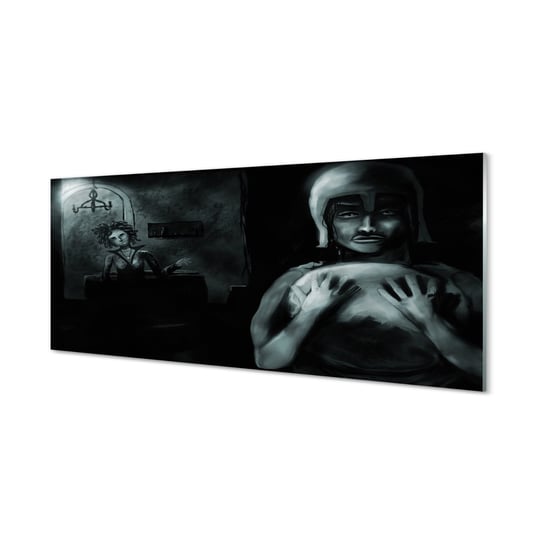 Szklany obraz TULUP grafika Postacie mroczne, 125x50 cm Tulup