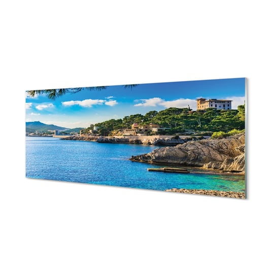 Szklany obraz TULUP Hiszpania Morze wybrzeże góry, 125x50 cm Tulup