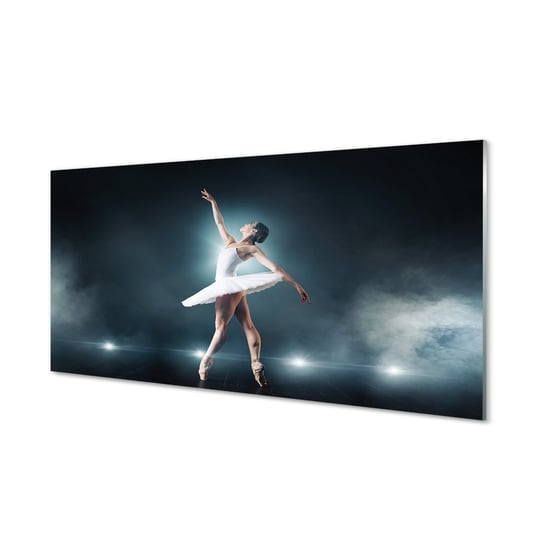 Szklany panel Biała sukienka balet kobieta 120x60 Tulup