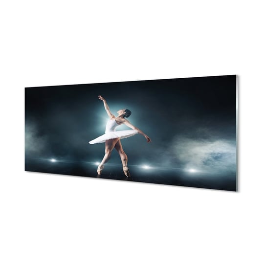 Szklany panel Biała sukienka balet kobieta 125x50 cm Tulup