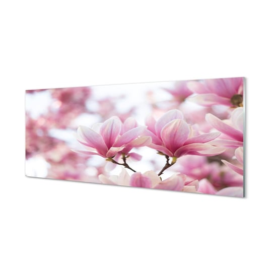 Szklany panel do kuchni Magnolia drzewa 125x50 cm Tulup