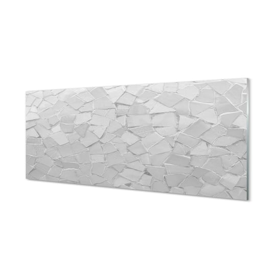 Szklany panel do kuchni Szare wielokąty 125x50 cm Tulup