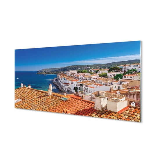 Szklany panel Hiszpania Miasto morze góry 120x60 Tulup