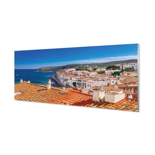 Szklany panel Hiszpania Miasto morze góry 125x50 cm Tulup