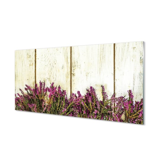 Szklany panel + klej Fioletowe kwiaty deski 120x60 Tulup