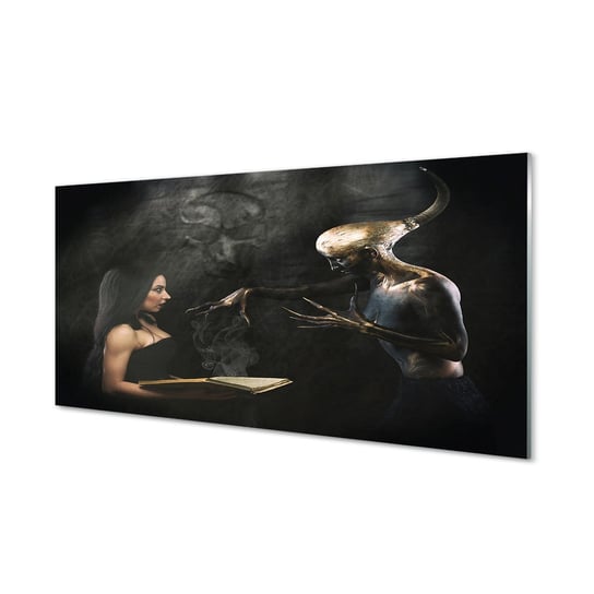 Szklany panel + klej Kobieta mroczna postać 120x60 Tulup