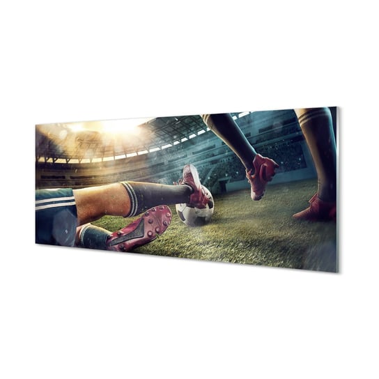 Szklany panel + klej Korki piłka stadion 125x50 cm Tulup