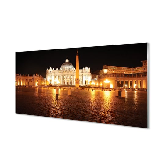 Szklany panel + klej Rzym Bazylika plac noc 120x60 Tulup