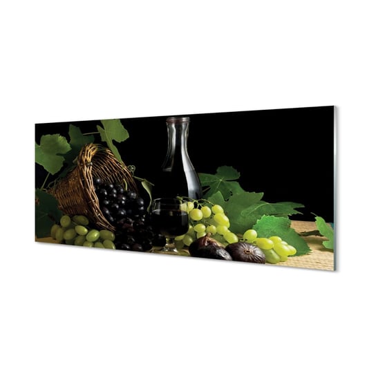Szklany panel Kosz liście winogrono wino 125x50 cm Tulup