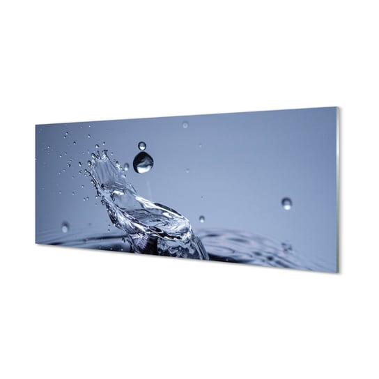 Szklany panel kuchenny Kropla woda makro 125x50 cm Tulup