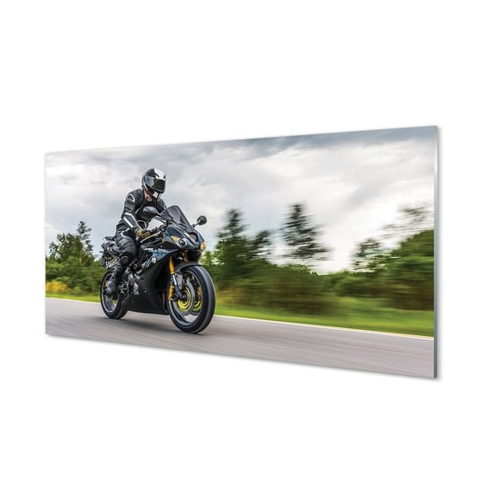 Szklany panel Motocykl niebo chmury droga 120x60 Tulup