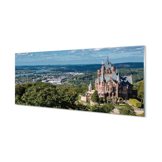 Szklany panel Niemcy Panorama miasto zamek 125x50 cm Tulup