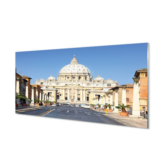 Szklany panel Rzym Katedra ulice budynki 120x60 cm Tulup