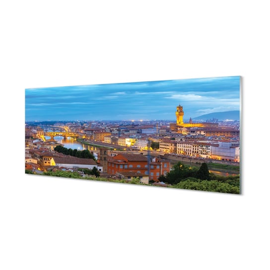 Szklany panel Włochy Zachód słońca panorama 125x50 cm Tulup