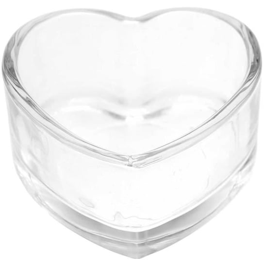 Szklany świecznik w kształcie serca 7,7 cm Inna marka