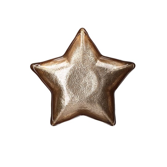 Szklany talerz w kształcie gwiazdki Neimieipensieri - Złoty, 16 cm Rituali Domestici