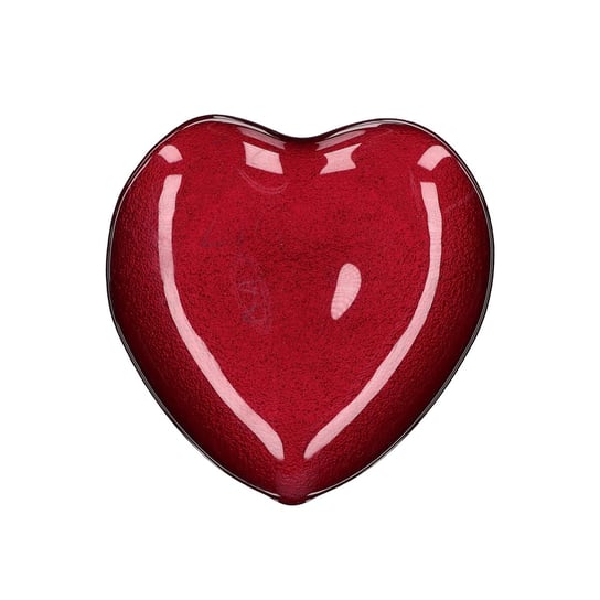 Szklany talerz w kształcie serca Neimieipensieri - Czerwony, 14 cm Rituali Domestici